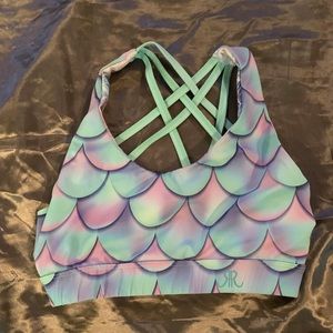 Reversible mermaid sports bra